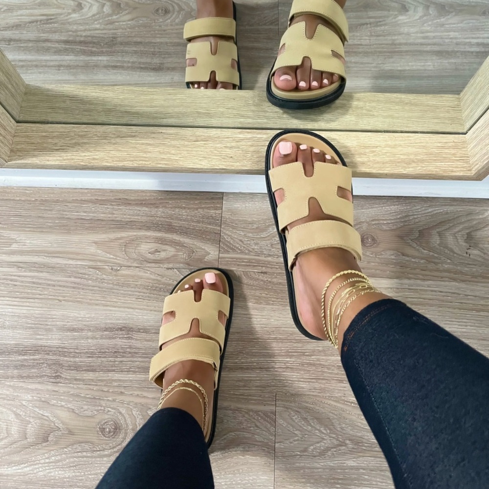 Taupe sandals